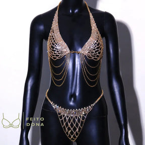 Conjunto Top E Calcinha Body Chain