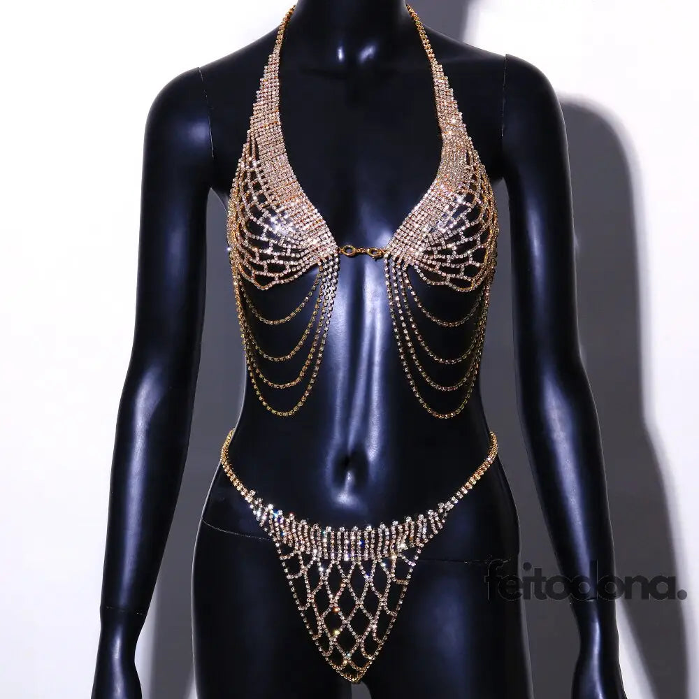 Conjunto Top E Calcinha Body Chain