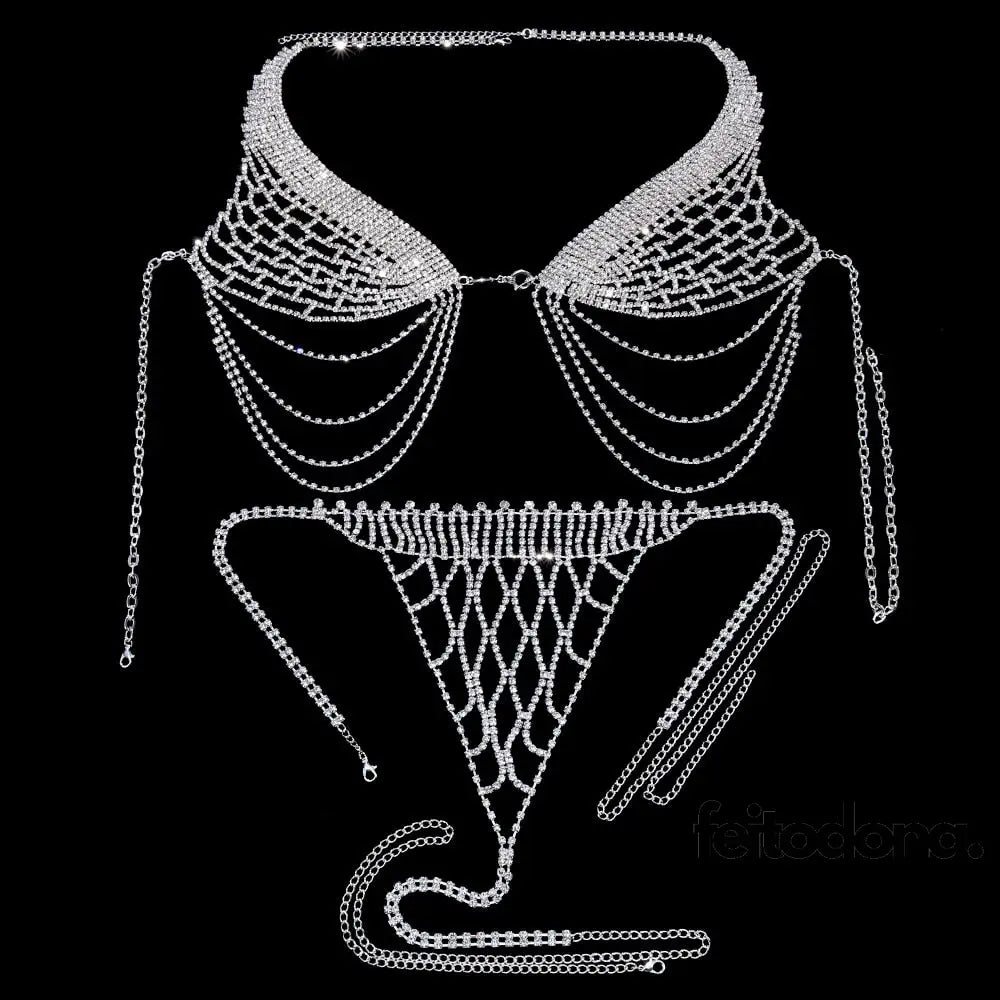 Conjunto Top E Calcinha Body Chain