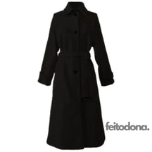 Trench Coat De Lã Vivian Preto / P