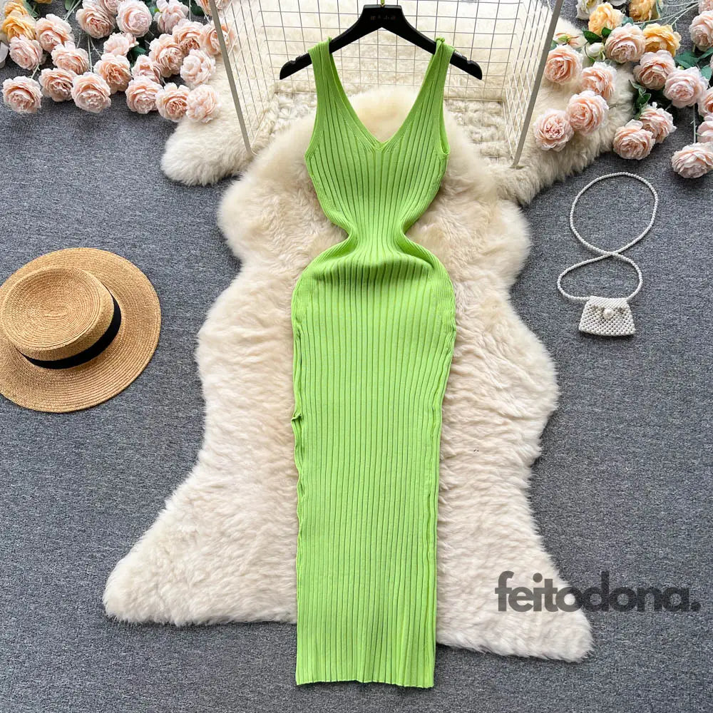 Yuoomuoo Chic Fashion Sexy Wrap Hips Split Knitted Autumn Dress Women Slim Elastic Bodycon Long