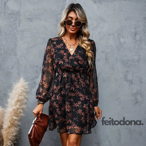 Vestido Chiffon Floral