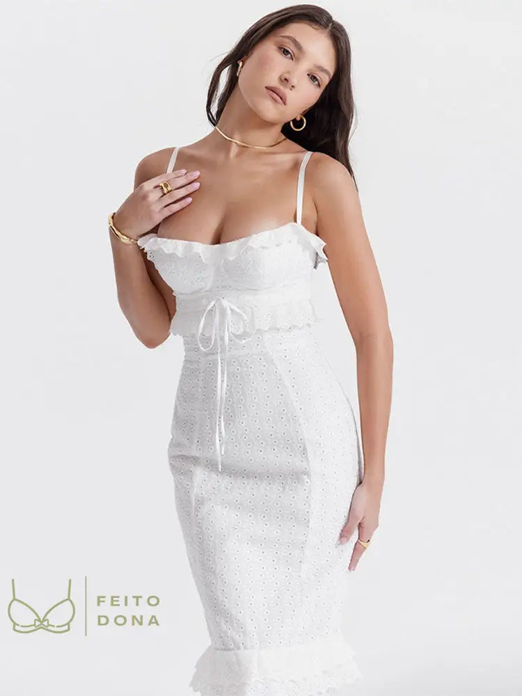 Vestido Laise Lolla Branco / P