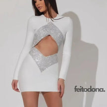 Vestido Decote Ysla Branco / Pp