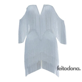 Vestido Franja Tassya Branco / Pp