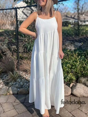 2023 Summer Beach Long Dress Women Loose Maxi Sleeveless Ladies Party Dresses For