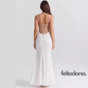 Vestido Longo Rendado Lakah