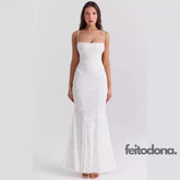 Vestido Longo Rendado Lakah Branco / Pp