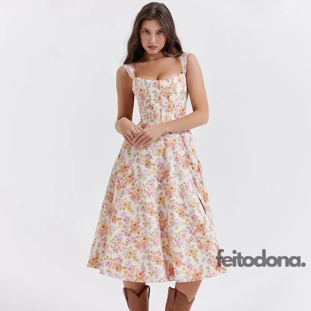 Vestido Midi Espartilho