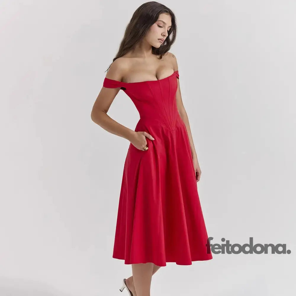 Vestido Midi Espartilho