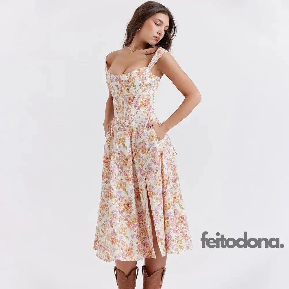 Vestido Midi Espartilho