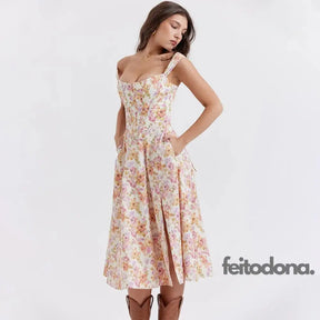 Vestido Midi Espartilho