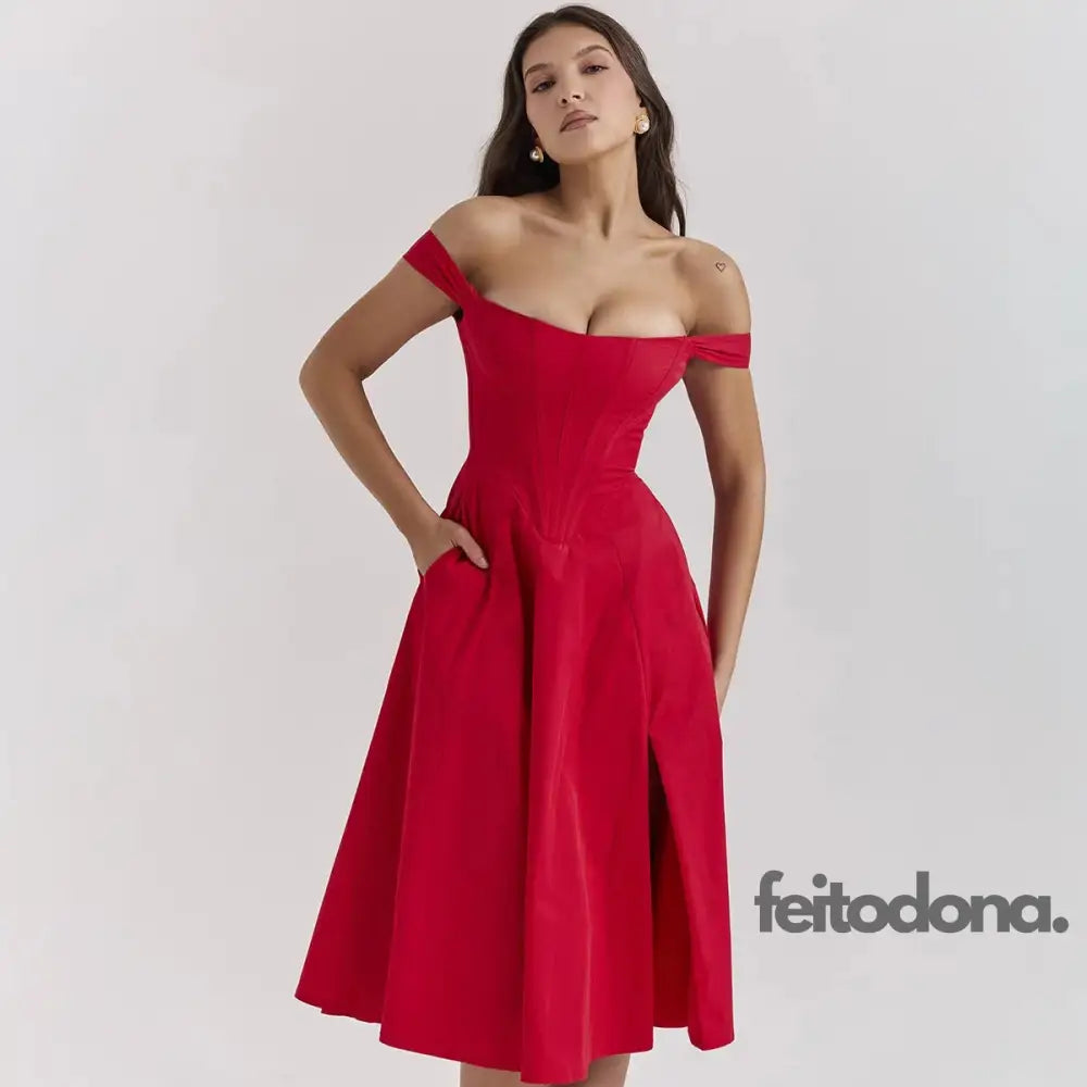 Vestido Midi Espartilho