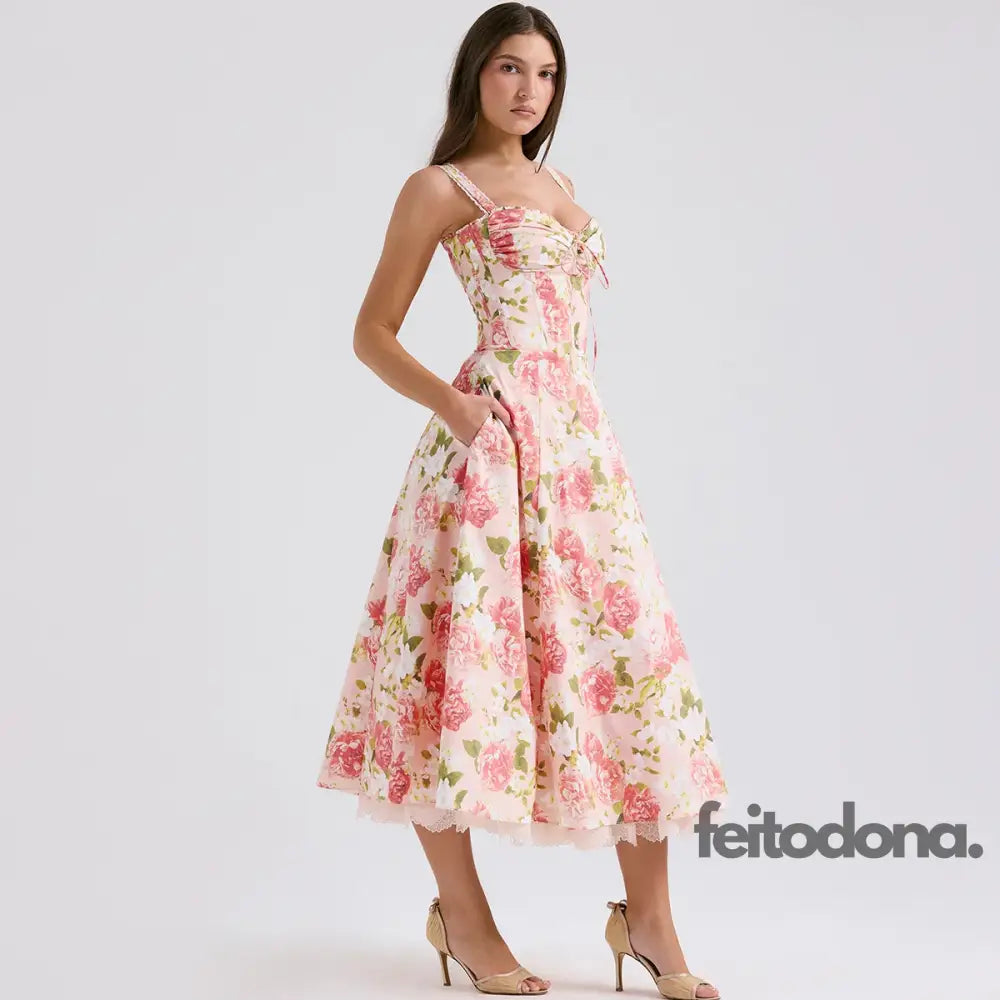 Vestido Midi Floral