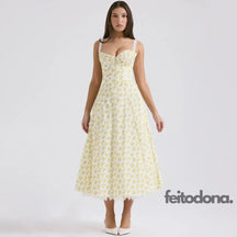 Vestido Midi Floral Amarelo / Pp