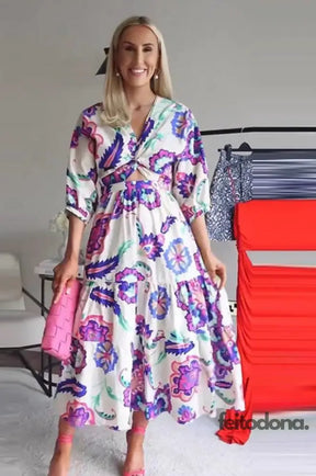 Vestido Midi Florido