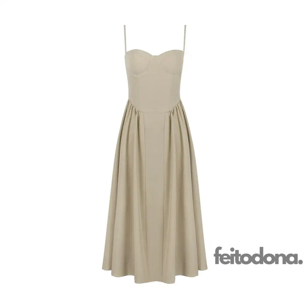 Vestido Midi Laura Nude / Pp