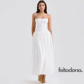 Vestido Midi Mafalda Branco / Pp