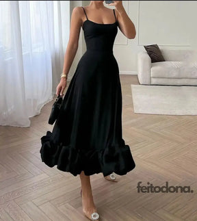 Vestido Midi Rodado Bailarina