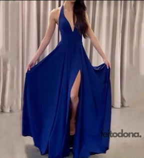 Vestido de sirena azul